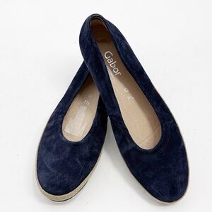 Gabor Bridget navy Blue Espadrille wedge Flats size 7.5 US 10